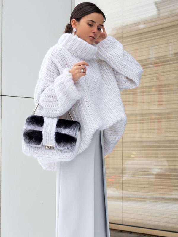 Fluffy Long Sleeve Pullover Sweater
