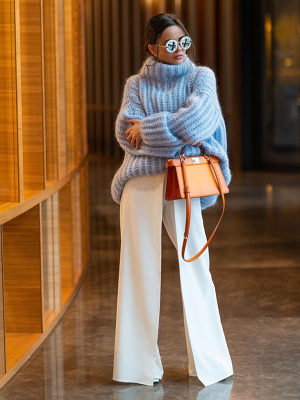 Fluffy Long Sleeve Pullover Sweater