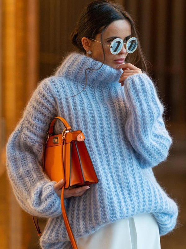 Fluffy Long Sleeve Pullover Sweater