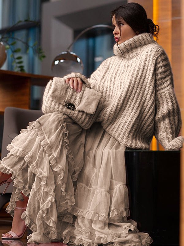 Fluffy Long Sleeve Pullover Sweater