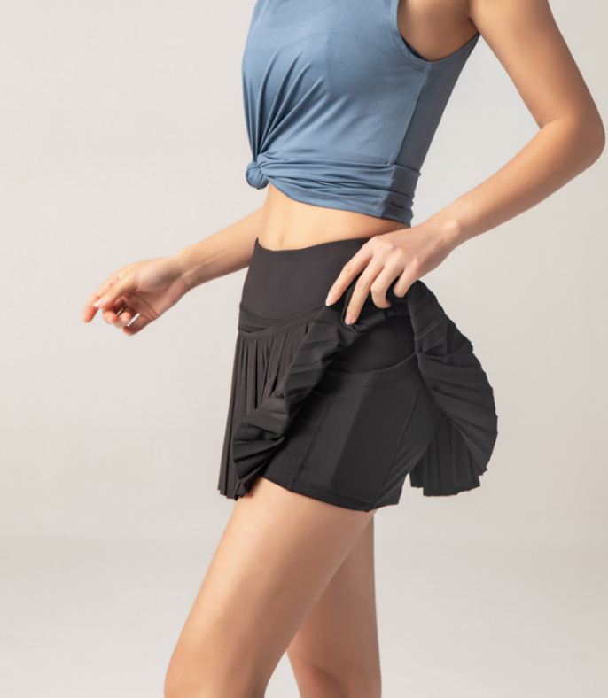 Breathable Pleated Sports Skirt