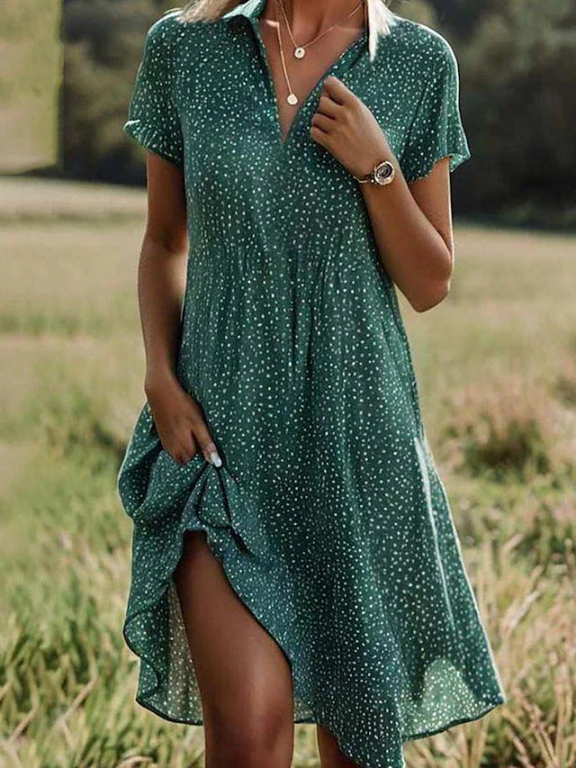 Stylish Midi Shirt Dress – Classic & Comfortable