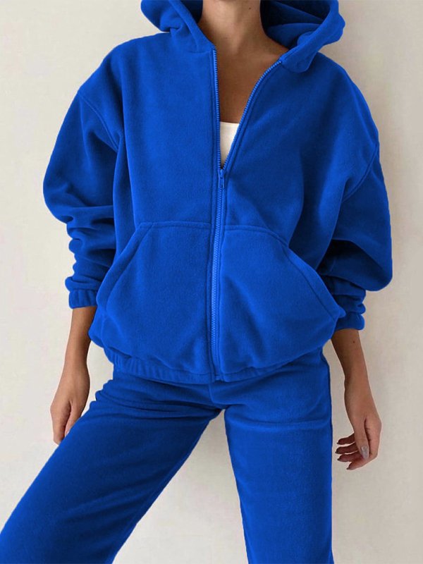 Fleece Zip-Up Jacket & Jogger Set