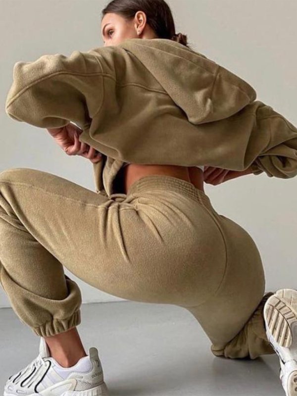 Fleece Zip-Up Jacket & Jogger Set