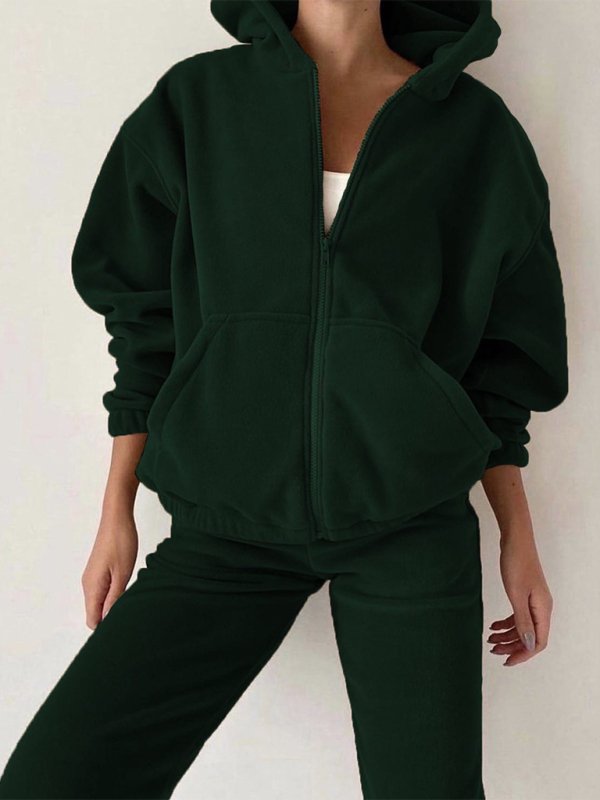 Fleece Zip-Up Jacket & Jogger Set