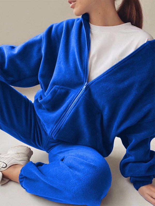 Fleece Zip-Up Jacket & Jogger Set