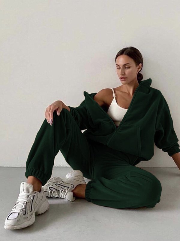 Fleece Zip-Up Jacket & Jogger Set