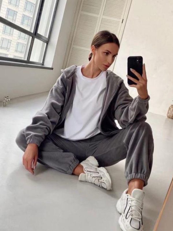 Fleece Zip-Up Jacket & Jogger Set