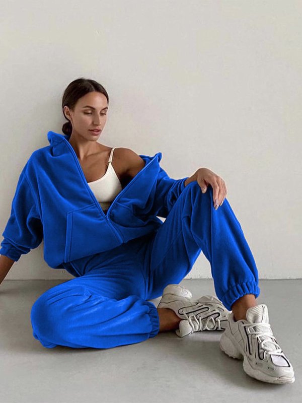 Fleece Zip-Up Jacket & Jogger Set