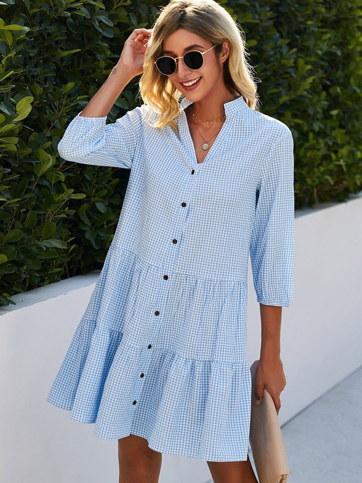 Lightweight Gingham Summer Dress