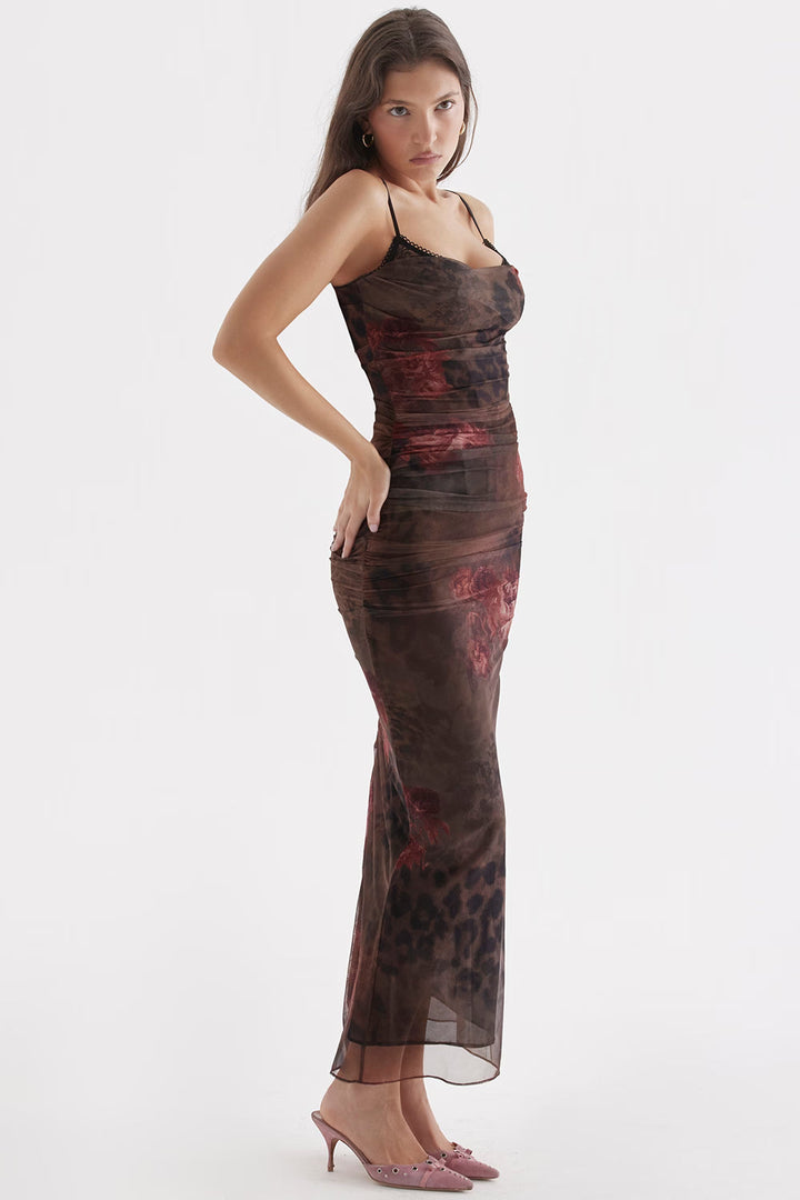 Nalini Printed Stylish Midi Dress
