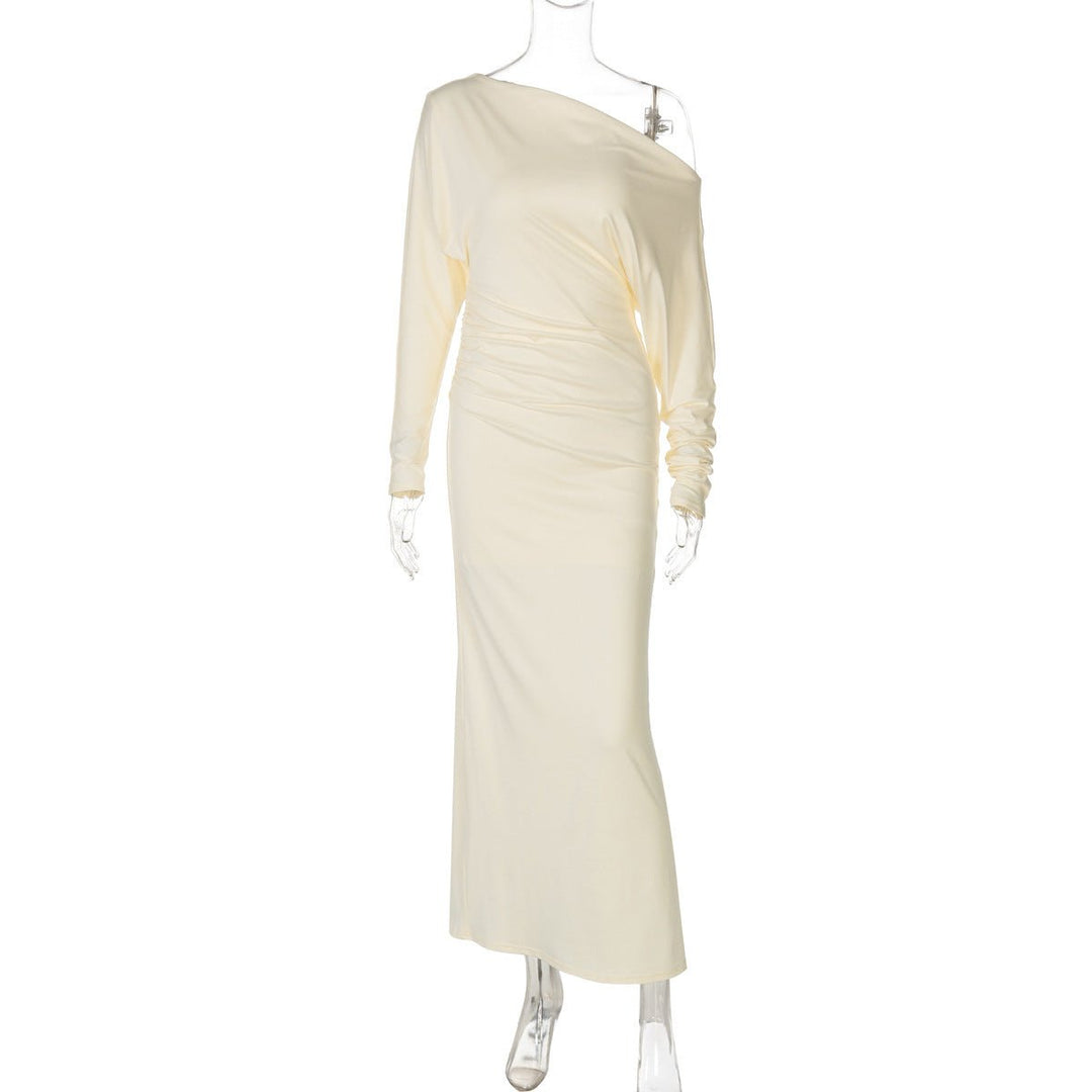 Off-Shoulder Long Sleeve Maxi Dress