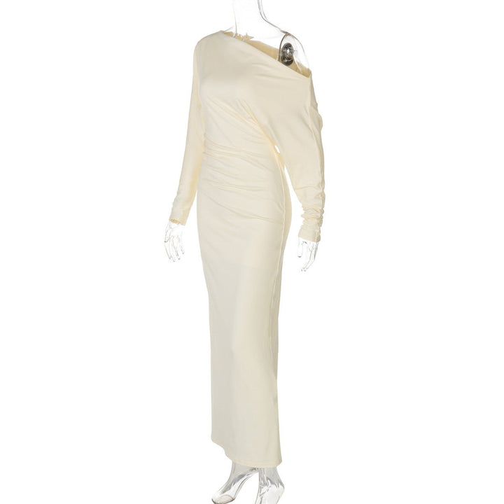 Off-Shoulder Long Sleeve Maxi Dress