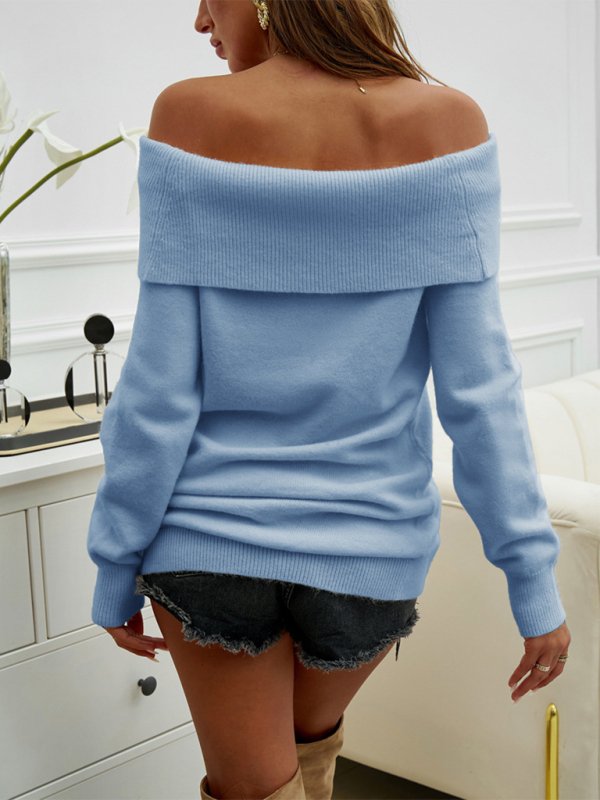 Off the Shoulder Pullover Sweater