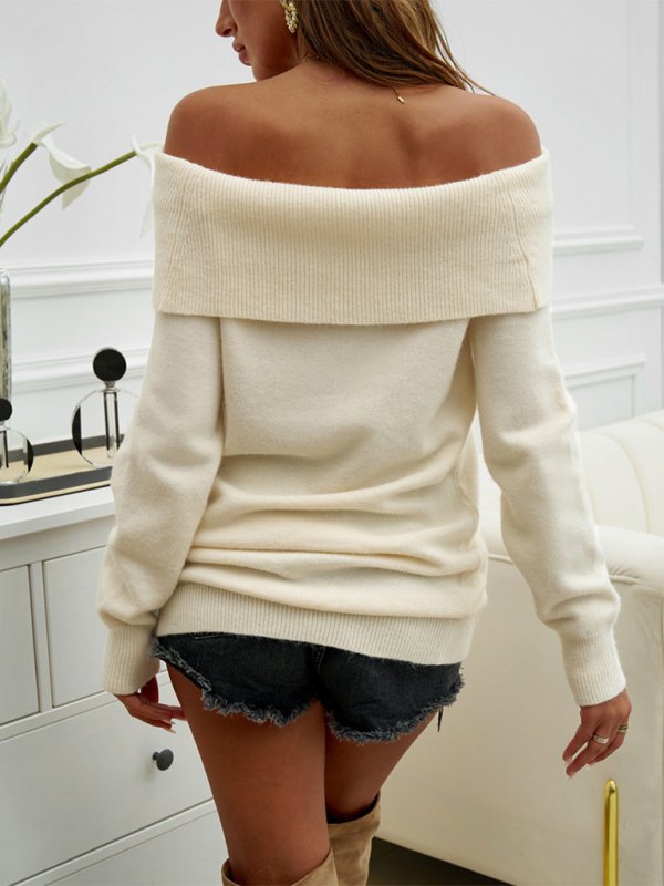 Off the Shoulder Pullover Sweater