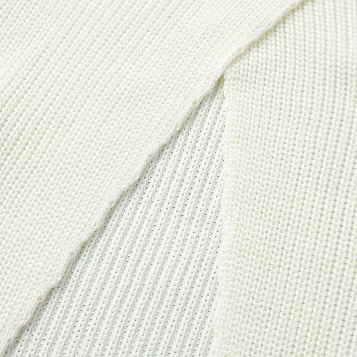 Open-Back Chunky Turtleneck Sweater