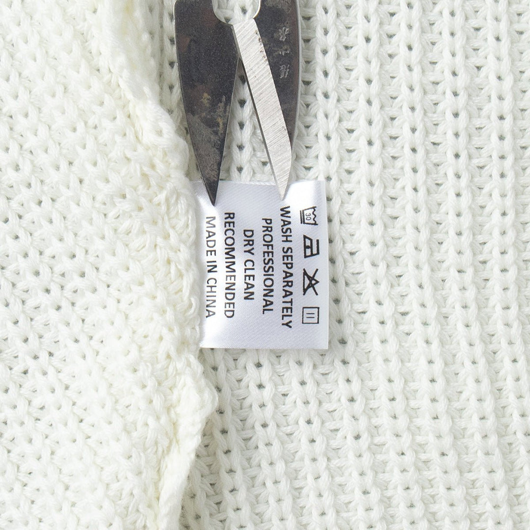 Open-Back Chunky Turtleneck Sweater