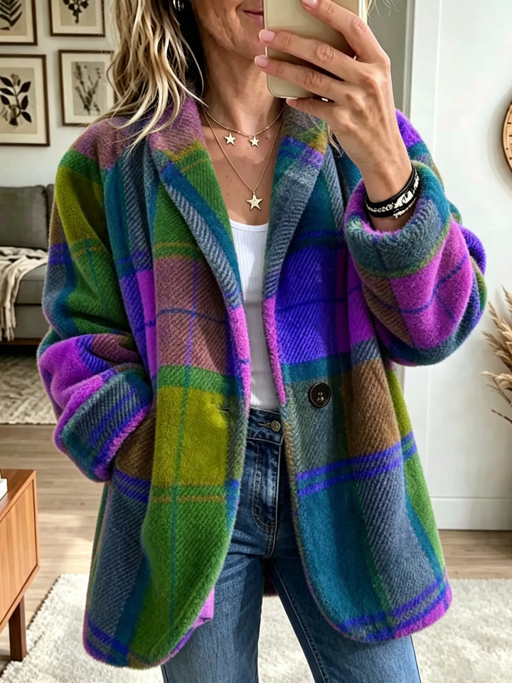 Colorful Plaid Relaxed Coat