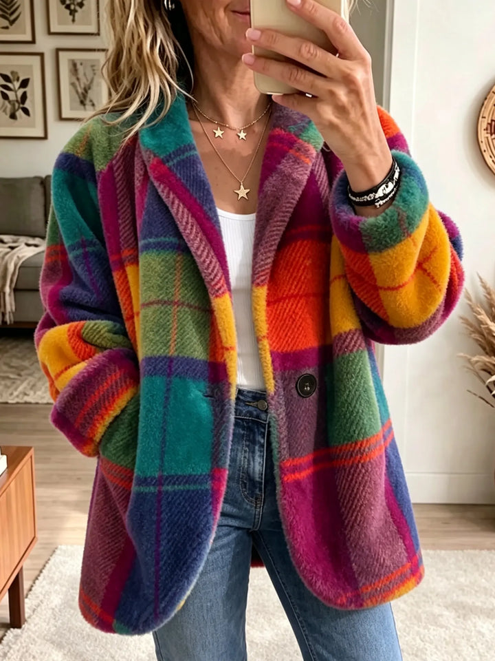 Colorful Plaid Relaxed Coat
