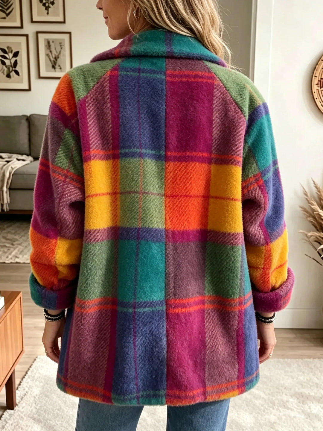 Colorful Plaid Relaxed Coat