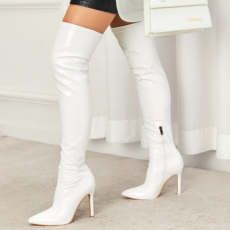 Patent Leather Over-the-Knee Boots
