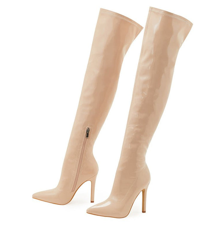 Patent Leather Over-the-Knee Boots