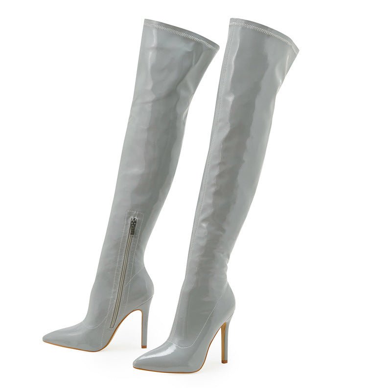 Patent Leather Over-the-Knee Boots