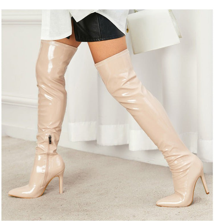 Patent Leather Over-the-Knee Boots