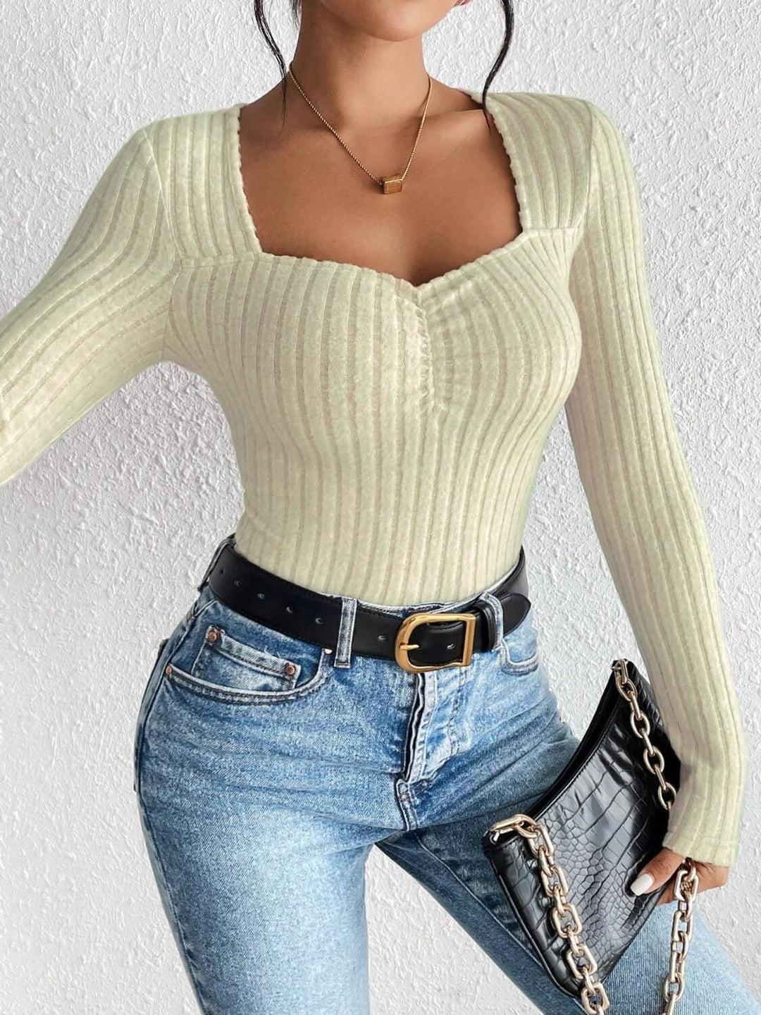 Ribbed Long Sleeve Top