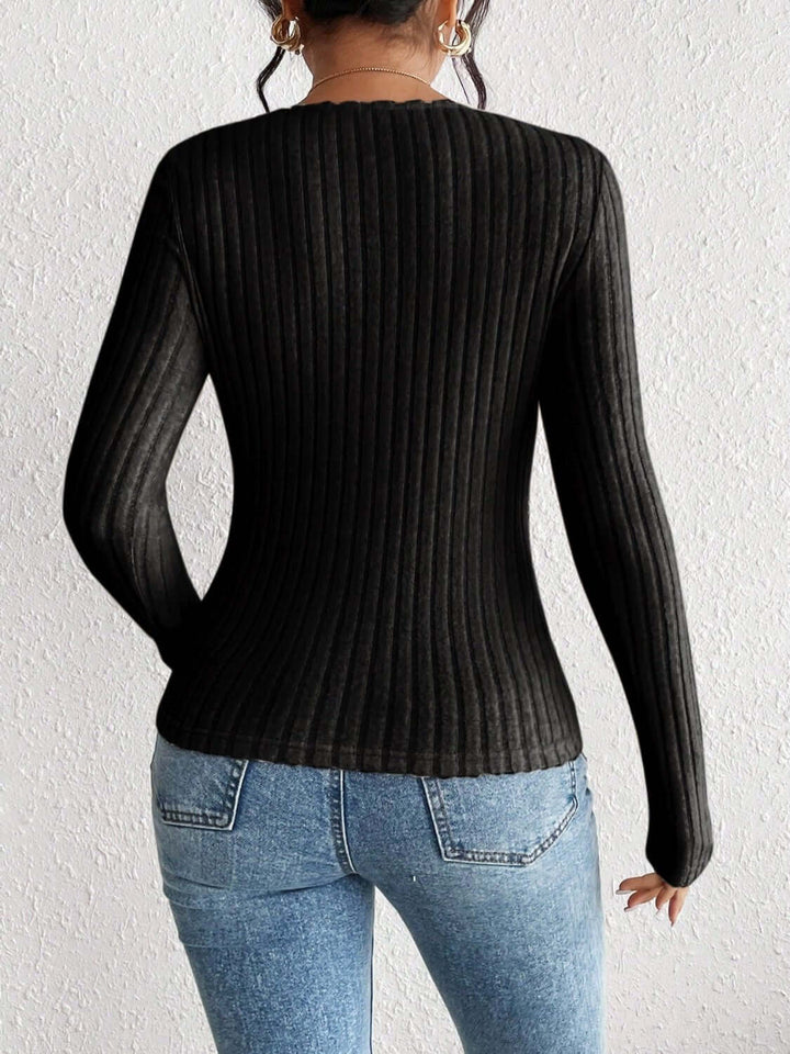 Ribbed Long Sleeve Top