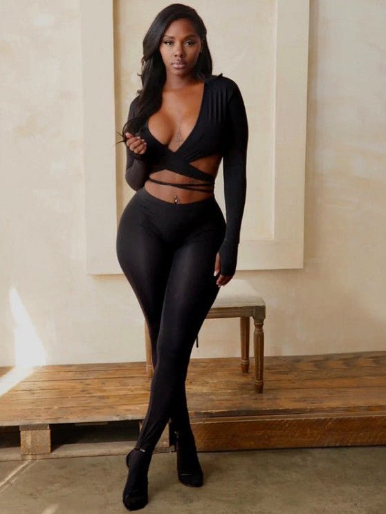 Sculpt Luxe Wrap Knit 2-Piece Set