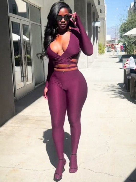 Sculpt Luxe Wrap Knit 2-Piece Set