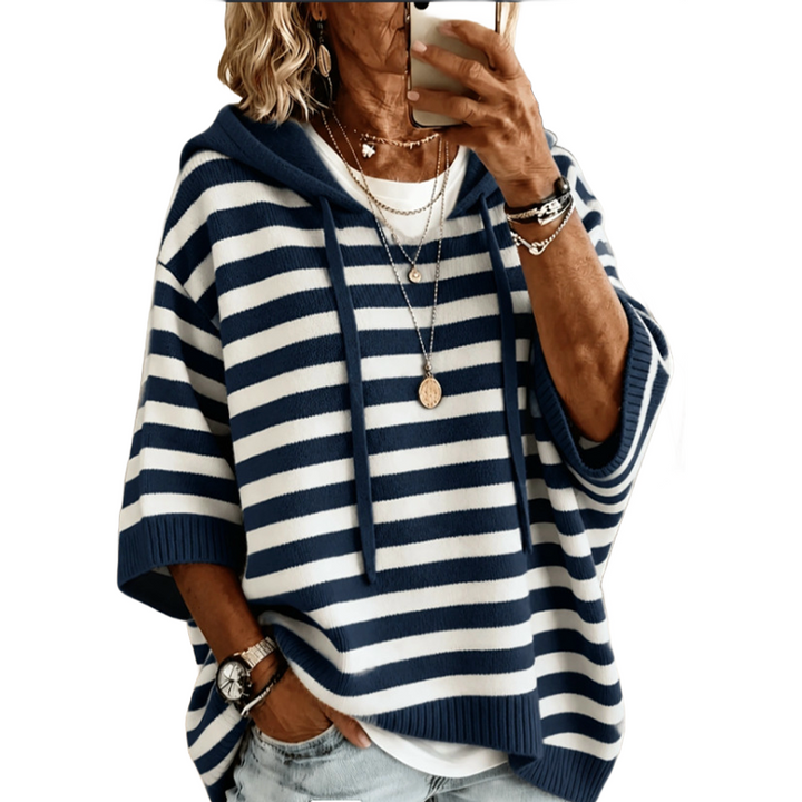 Striped Knit Hoodie