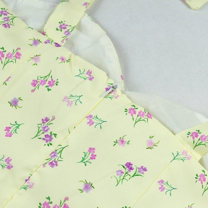 Elegant Floral Thigh Split Dress