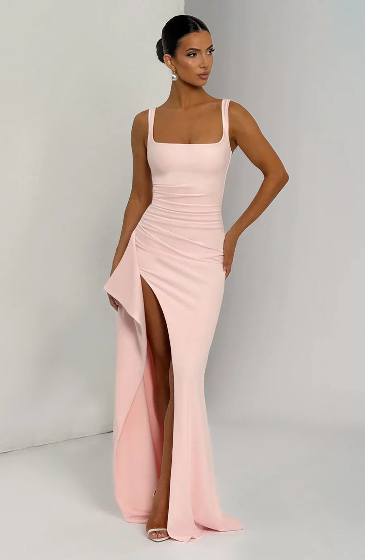 Elegant Open-Back Slip Maxi Dress