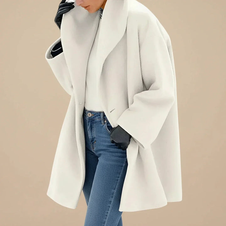 Oversized Wide Collar Midi Coat