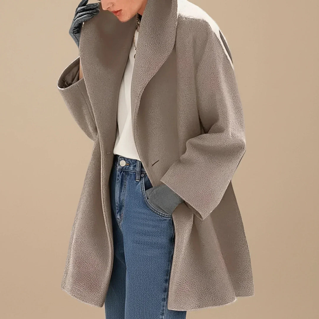Oversized Wide Collar Midi Coat